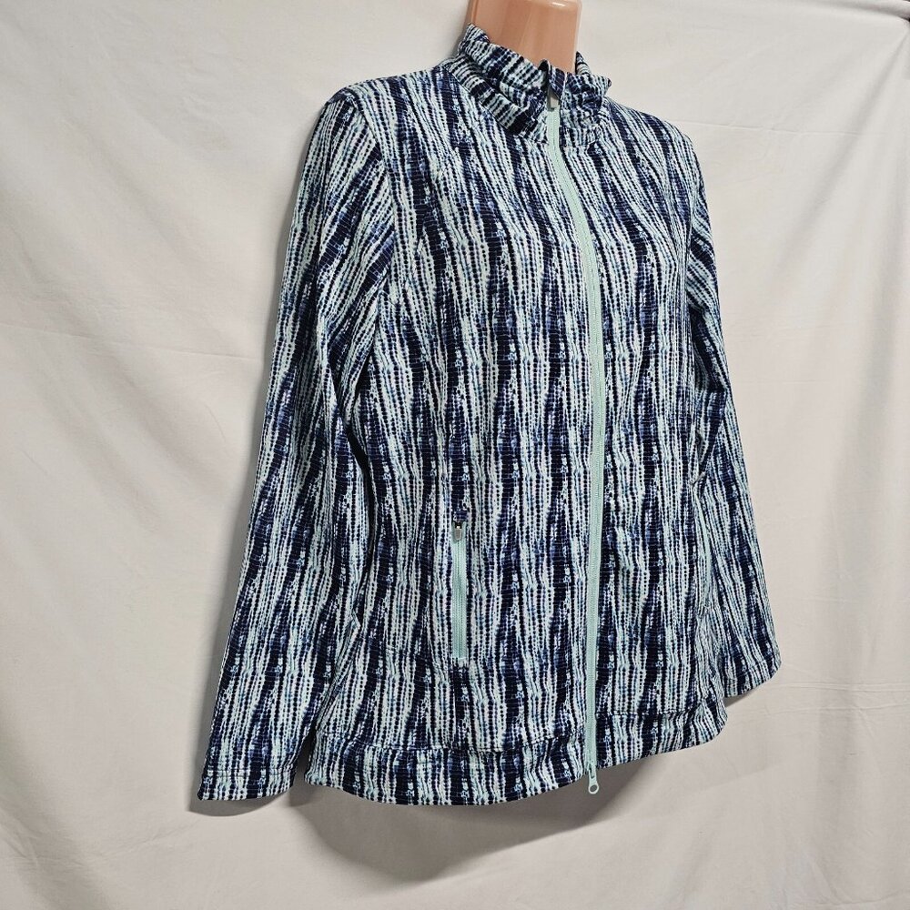 Peter Millar Women Size L Golf Katy Full Zip Layer Jacket Blue UPF50 Sun Pro - Picture 9 of 12